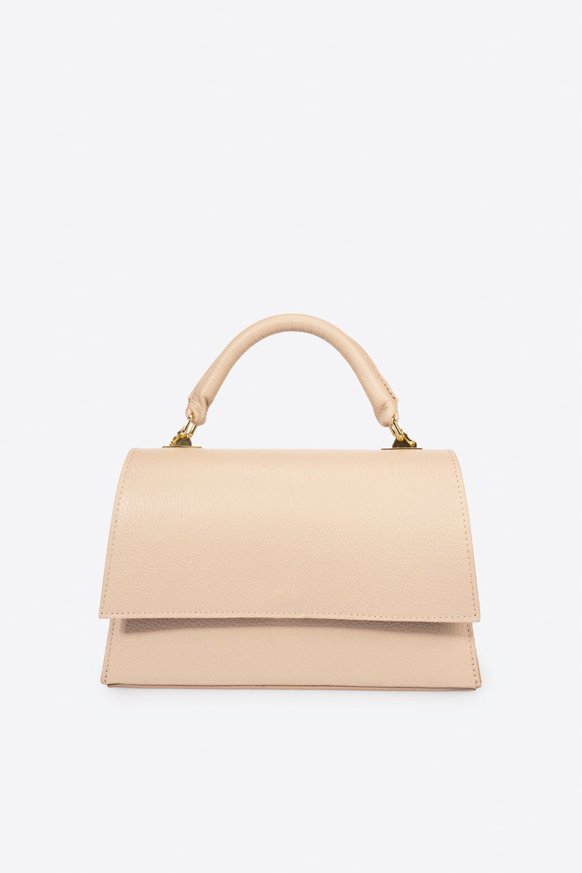 ASTRID Sac à main en cuir - Rouge - Noir - Marron -Beige