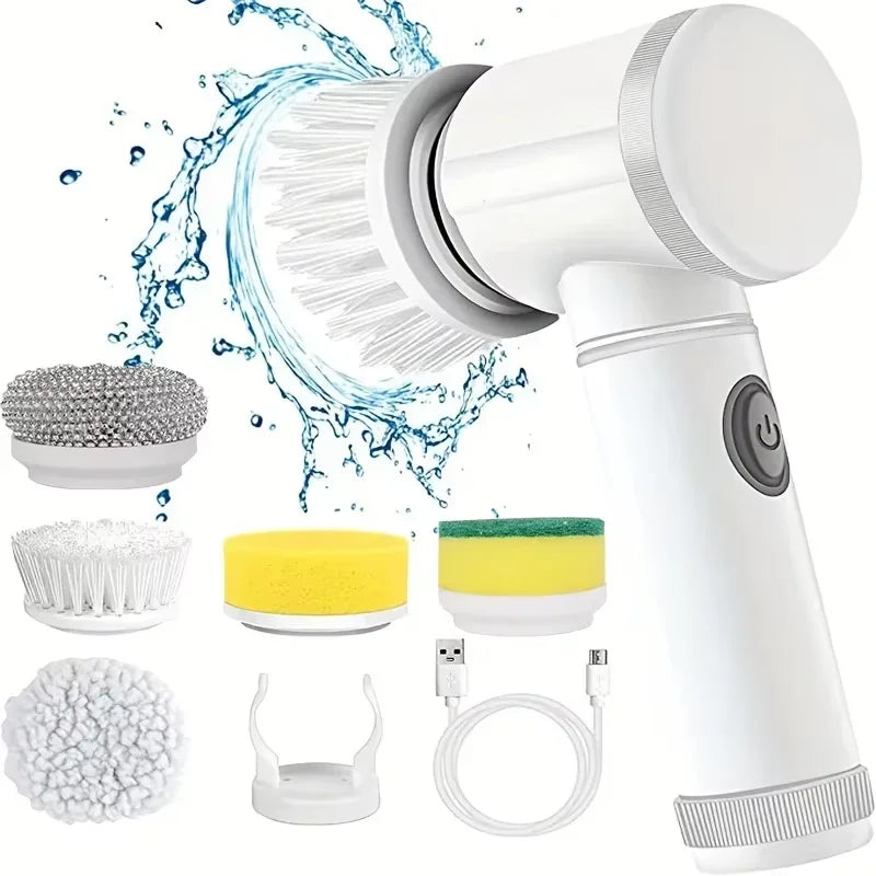 Brosse de Nettoyage électrique sans fil - 5 Tetes Interchangeables