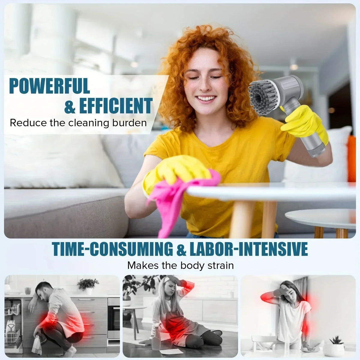 Brosse de Nettoyage électrique sans fil - 5 Tetes Interchangeables