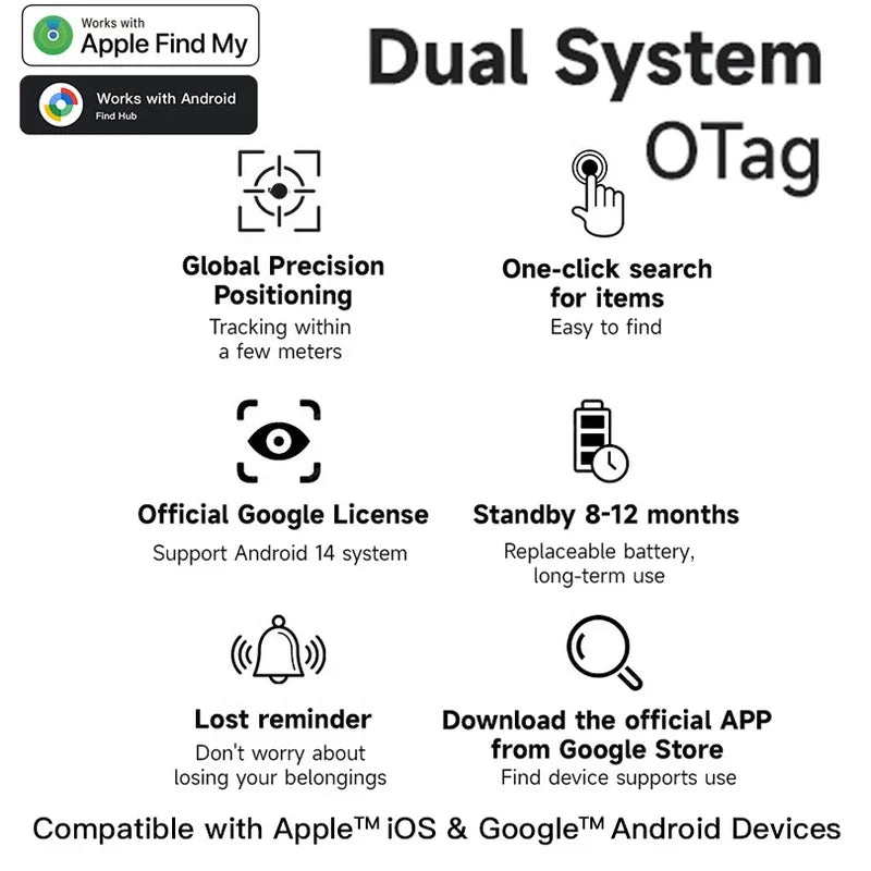 Traceur intelligent : Compatible avec iOS et Android, conçu pour aider à prévenir la perte des clés, portefeuilles et autres objets
