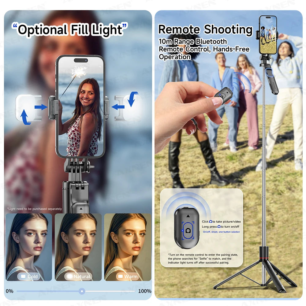 Trépied Smartphone f16 -170cm-telecommande Bluetooth - rotation 360
