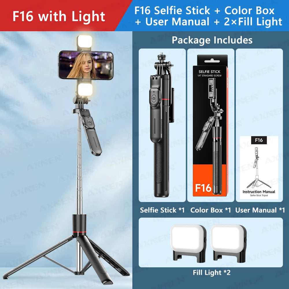 Trépied Smartphone f16 -170cm-telecommande Bluetooth - rotation 360