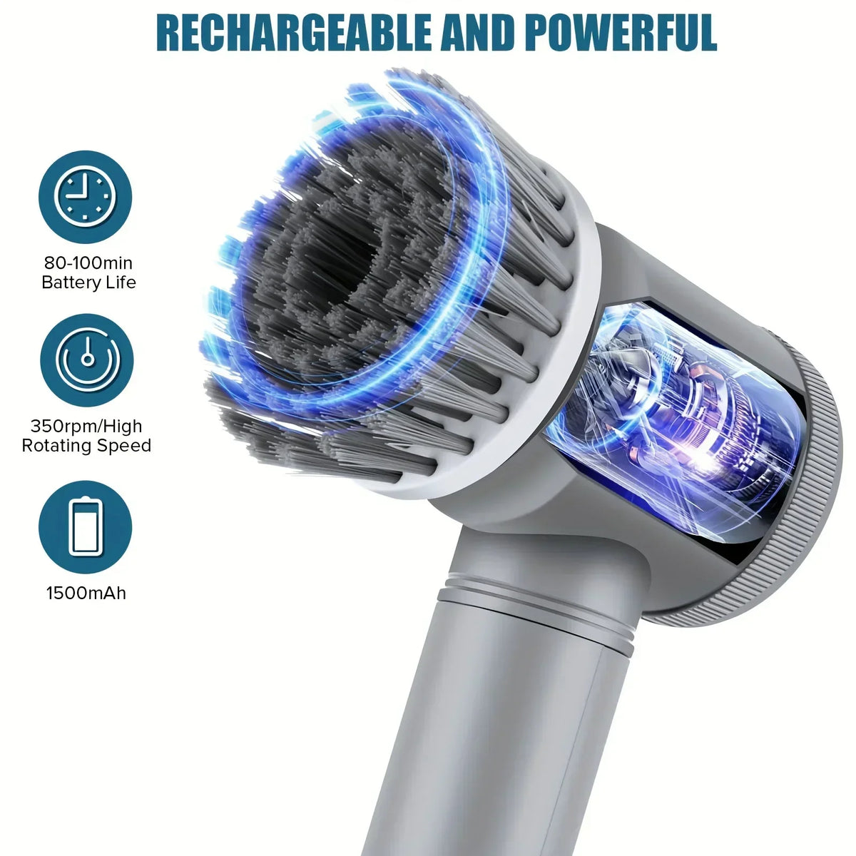 Brosse de Nettoyage électrique sans fil - 5 Tetes Interchangeables