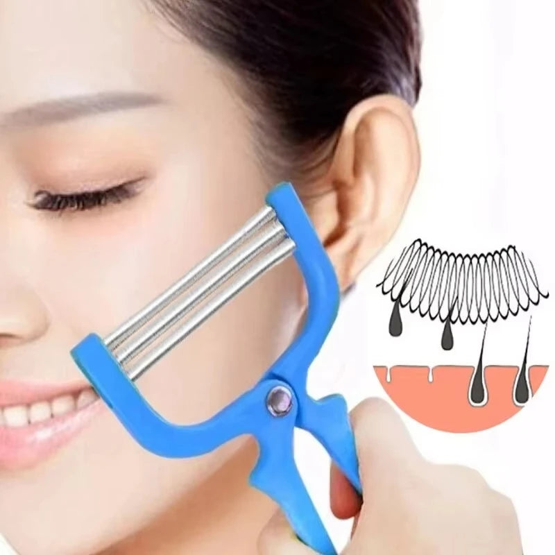 Appareil d'épilation du visage Smooth Skin - Appareil élastique pour l'épilation des lèvres et des sourcils, appareil d'épilation du visage portatif, doux
