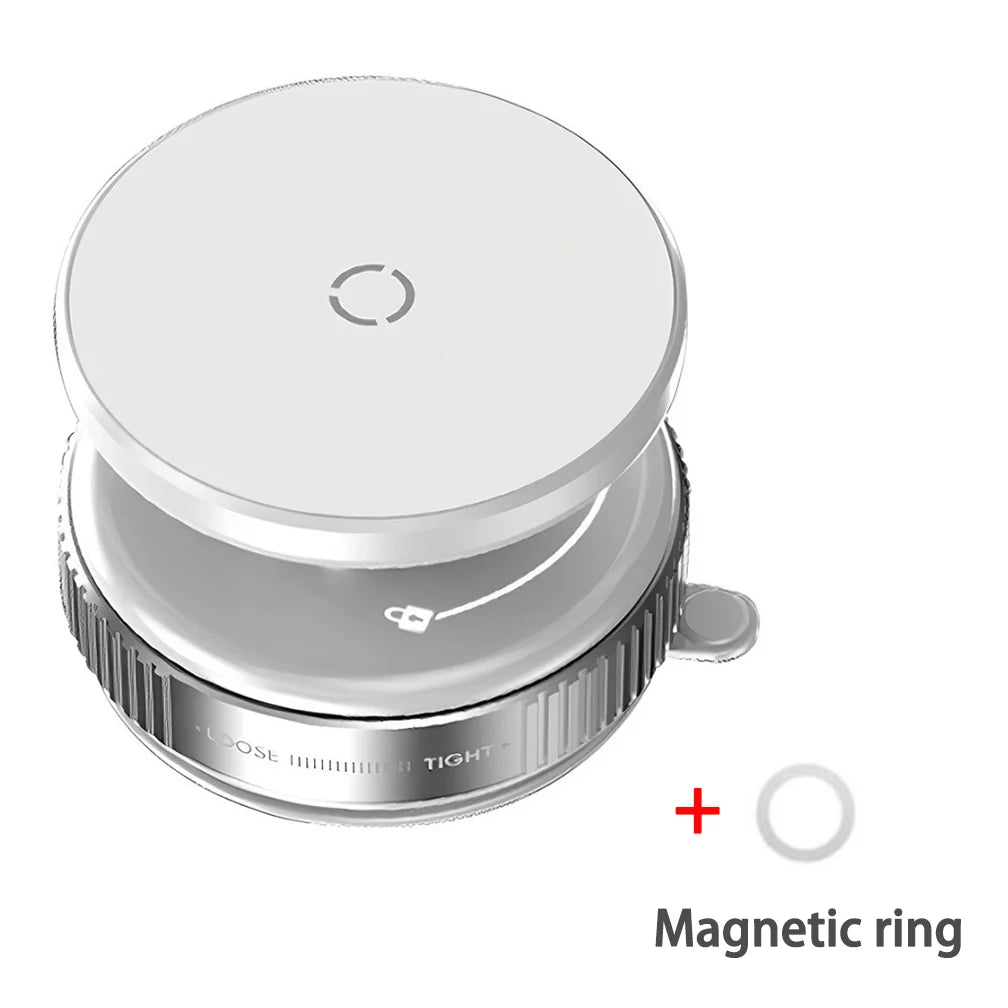 Support de téléphone pour voiture, support de voiture intelligent à vide magnétique Magsafe 360 ° Support de ventouse magnétique à absorption sous vide pour voiture